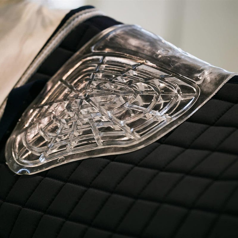 HORZE Gel 1" Front Riser English Saddle Pad | Lightweight, Non-Toxic, Anti-Slip - Clear - One Size - Image 2